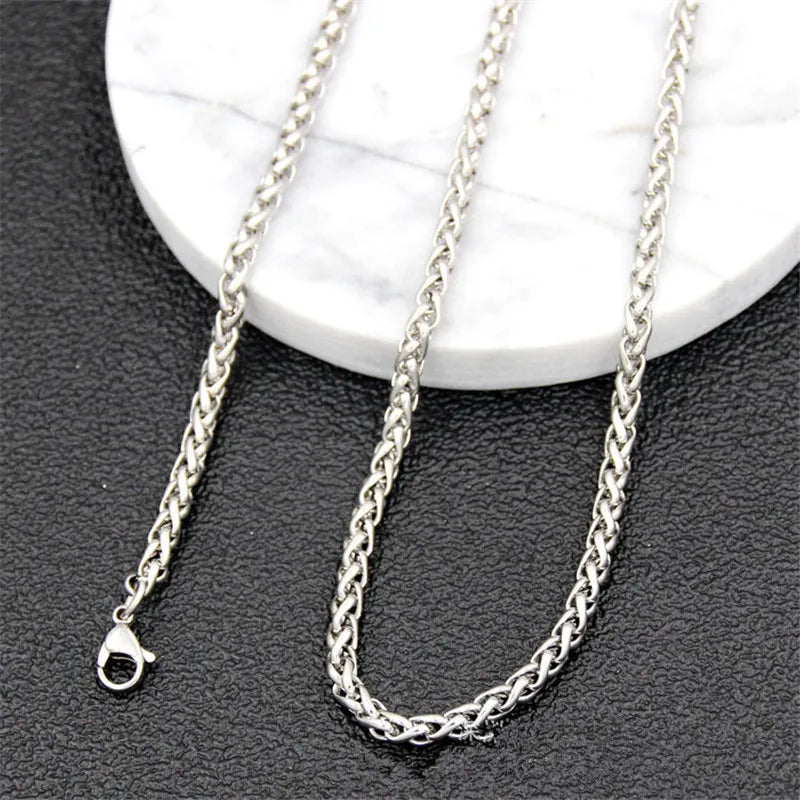 Cheap wholesale stainless steel men's chain necklace fashion punk rock jewelry titanium steel necklace length 50-70CM drop ship